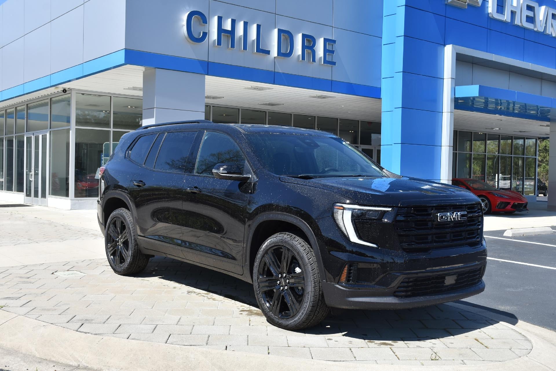 2026 GMC Acadia Elevation in Ebony Twilight Metallic — front three-quarter view